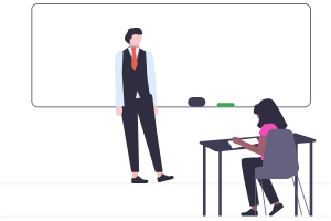 conversation between teacher and student